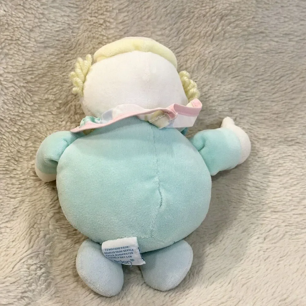 Eden Pastel Clown Plush Chim Rattle Lovey Yellow Bow Hat Baby Toy Stuffed